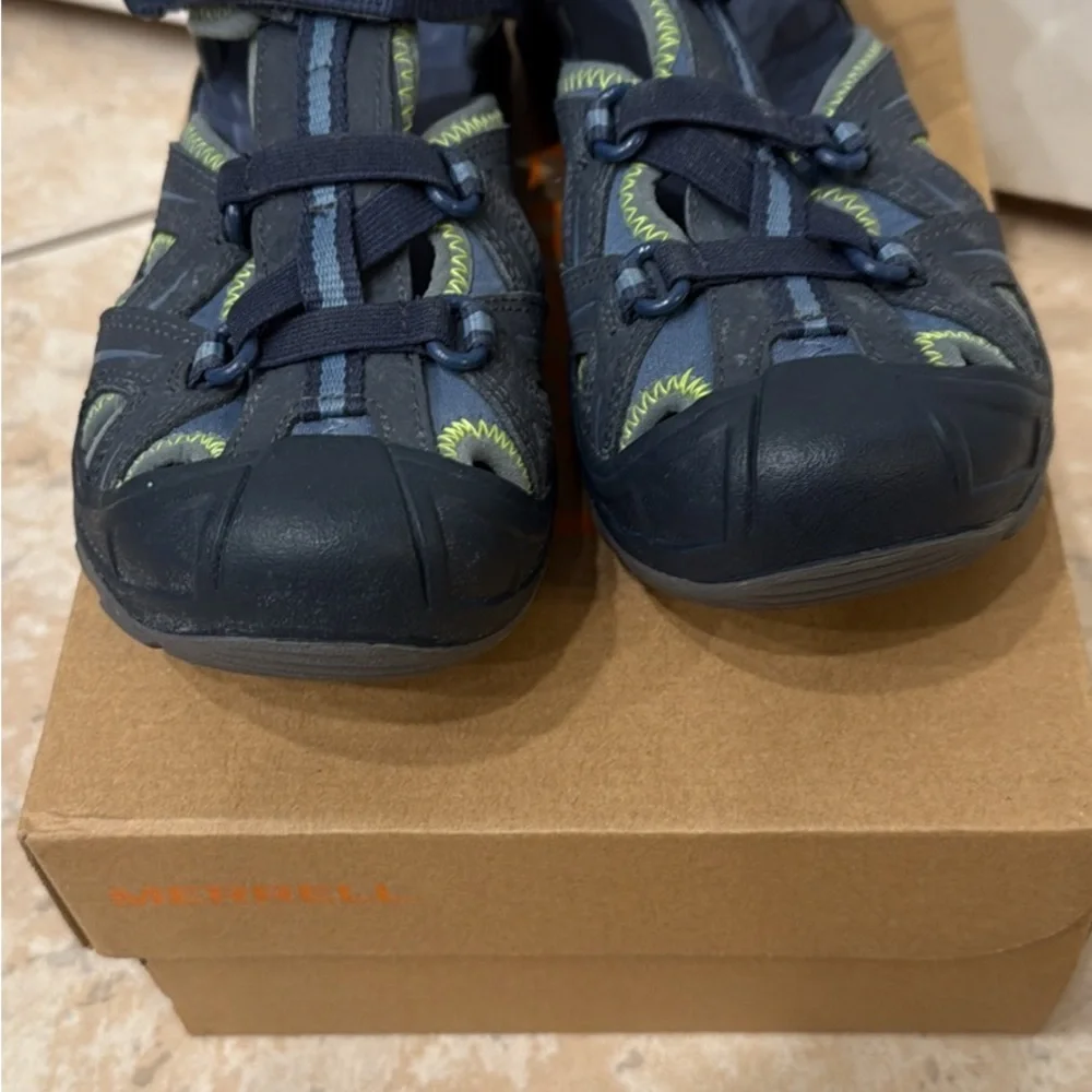 Merrell Kids' Blue and Green waterproof Sandals